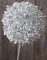 artplants.de Allium Kunstblume Hella, Glitzer, Silber, 80cm - Zierlauch Künstlich/Kunst Allium