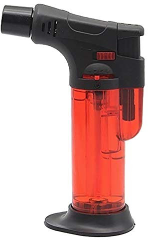 Briquet Jet Torche Butane Rechargeable Réglable pour Cuisson & Barbecue Outil Allumage Flamme Rouge Outil Extérieur