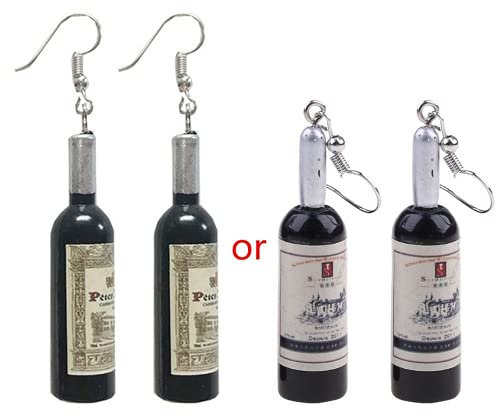 XIGAWAY Kleine süße Ohrringe mit Bierkrug, Weinglas, Harz, Modeschmuck für Damen, Kunststoff,