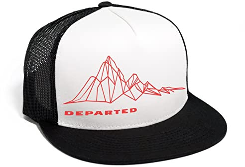 DEPARTED Herren Mesh Trucker Hat mit Print/Motiv - Snapback Cap - No. 96, Black/White