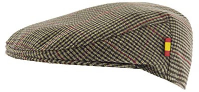 Españolitas Gorra Bandera de España. Fabricación Nacional y Artesanal. Boina (L, Cuadros Marrón)