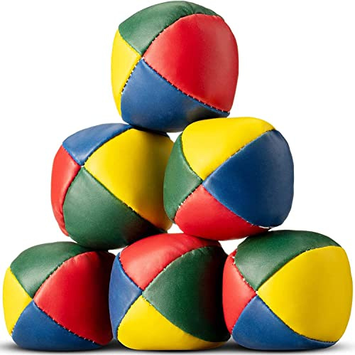HOT BARGAINS Pack of 12 Juggling Balls Durable Soft Smooth For Beginners Children And Professionals With Easy Grip Size 5cm/2inches Juggle Coloured Set Circus Clown Toy