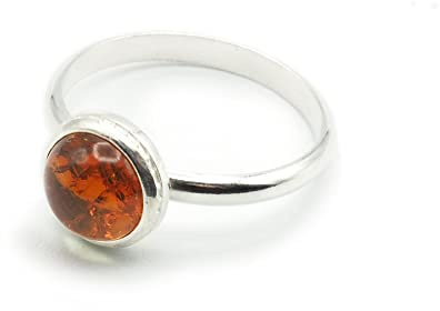 MEKI`S Bague Argent 925 et Ambre