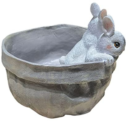 KENANLAN bunny plant pot 22 * 20 * 20 Rabbit Flower Pot Succulent Planter Garden Pots Bunny Decorative Flower Pot Animal Shaped Planter Pots Art Decorations