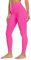 CRZ YOGA Damen Naked Feeling Sport Leggings High Wasit Sporthose Yogahose Blickdicht Lange Yoga Leggins - 64cm Hibiskus-Purpur 40