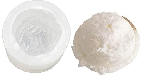 Stampo per cono gelato in silicone,Stampi in silicone a forma di palla di gelato 3D - Stampo per gelato per budino Mousse Decor Cottura in cucina fai da te Rianpesn