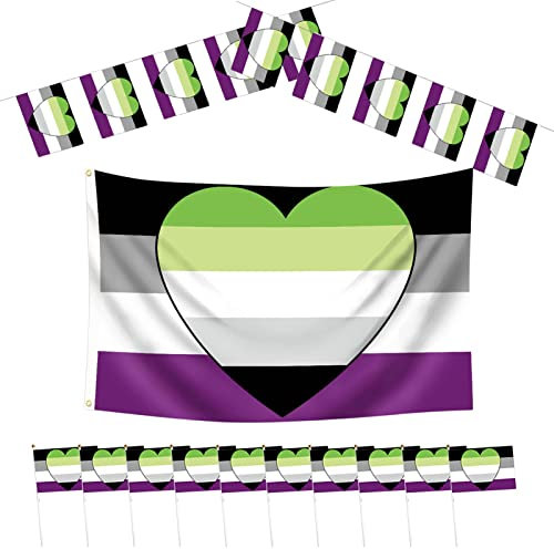 PUCHEN 10 Trans-Flagge | Regenbogenfahne im Freien,Romantische Orientierungs-Regenbogenflagge mit guter Anti-Fading-Wirkung und INFP-Geist, für Terrasse, Hof, Werbung, Garten, Aktivitäten