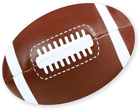 Lena 62183 Football 13 cm, Outdoor Ball für Rugby Spiel, American Football zum Werfen und Fangen üben, Sportball In- & Outdoor, Rugbyball für Kinder ab 12 Monate, Ball in Braun und Weiß