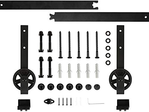 Kit de Rail Coulissant pour Porte porte, Ensemble Industriel Intérieur, Amélioration Installation Simple (Style Classique)