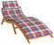 MNISDFL Patio Stuhl Möbel Ersatz Kissen Sonnenliegen-Auflage Rot Karomuster 186x58x3 cm Oxford-Gewebe