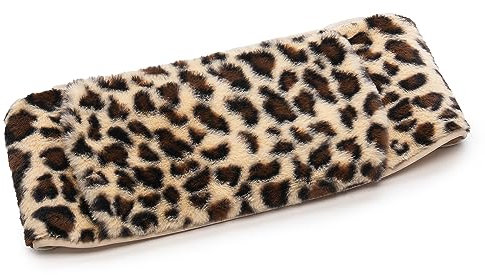 A2Z Hot Water Bottle 1 Litre Plush Wearable Waist Fleece Cover Leak Proof Hot Water Bag for Pain Relief Cosy Nights Belly Hands Back Shoulder - Hot Bottle AZ6930 Leopard