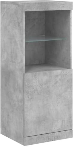 vidaXL Sideboard mit LED-Leuchten Betongrau 41x37x100 cm
