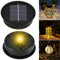 Joycabin 2 Stück Solarlampen Ersatz Top 8cm mit LED Warmweiß Licht Solardeckel, IP65 Wasserdicht Solarbatteriekasten Solarleuchten Solarpanel Ersatzteil für Solarlampen Laterne Deckel Garten