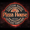 Benutzerdefinierte Pizzeria Restaurant Metall Wand Kunst LED Licht Personalisierte Pizza Haus Namen Zeichen Home Decor Business Neon Zeichen Dekoration Geburtstag Weihnachten Neon Licht