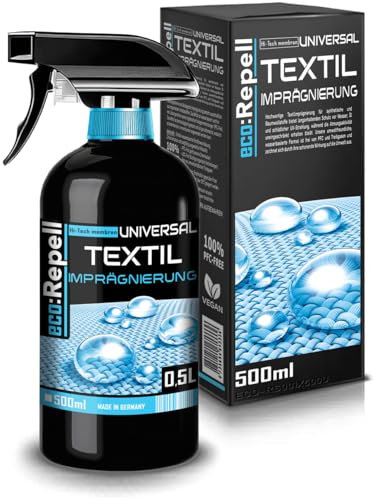 eco:Repell 500ml Universal Textil imprägnierung - Imprägnierspray für alle arten von Textilien wie Markise Polster Möbel Sofa Cabrio Verdeck Autopolster Zelt PFC-Frei