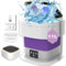 Mini machine à laver, 13 l, 1,8 kg, 2 en 1, pour camping, avec essoreuse, petite machine à laver, pour chaussettes, sous-vêtements, vêtements de bébé, serviettes, voyage, voiture de tourisme, dortoir