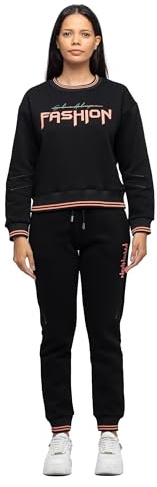 TOMBARRON Damen Lässiger Trainingsanzug mit „Fashion“-Print