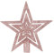 DERAYEE Stella per Albero di Natale,Stella Brillante Oro Rosa,Decorazione Natalizia per La Punta dell'Albero