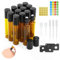 JJZGPP Flacon Roll On Vide 10ml 14pcs Roll On Huile Essentielle Vide Bouteil Brun Verre Flacon Roller Rechargeable, Avec Bille en Acier Inoxydable pour Parfums, Aromathérapie, Massage, Voyage