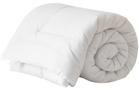 Good Nite Edredón de Invierno de 135 x 200 cm, 460 g/m², cálido, para el Invierno, con Relleno de poliéster, Microfibra, Color Blanco, 135 x 200 cm