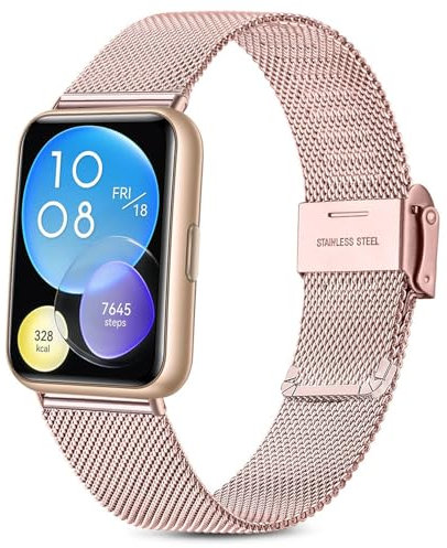 Issinlky Metal band for Huawei Watch Fit 2, Stainless Steel band for Huawei Watch Fit 2 Herren Damen