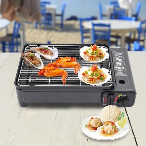 Barbecue portatile da campeggio, barbecue, fornello a gas, barbecue, fornello a gas, barbecue, 6,5 x 19,5 cm