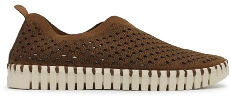 Ilse Jacobsen HORNBÆK | Flache Damen-Schuhe | Slip-On Sneaker mit Recyceltem Mikrofaser-Material und Rutschfester Natur-Gummisohle | Tulip3275 | Leicht Atmungsaktiv Umweltfreundlich
