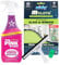 Window and Glass Cleaner Spray Bundle with Ferwizz Squeegee and Minky Glass Cloth and Pink Stuff Shower Glass Cleaner 850ml