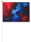 Bandiera rossa e blu con stampa galassia piccola, per sfilate, martedì grasso, striscione personalizzato (6 pezzi)