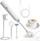 espumador de leche USB recargable 2 Agitador con soporte 3 velocidades ajustable espumador leche electrico batidora leche espuma para café, matcha, capuchino, espumadera de leche para hogar y oficina
