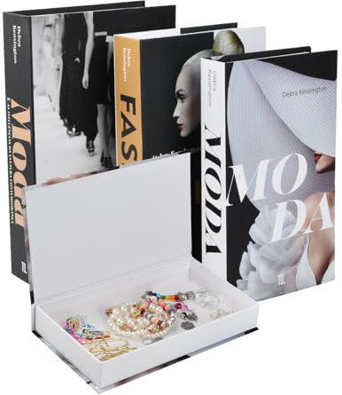 3 Pièces Livres Faux de Décoration, SML Boîte à Faux Livres Magnétiques, Ensemble de Livres Décoratifs de Simulation, Boîtes à Livres Décoratives Tendance, Boîte de Rangement en Forme de Livre