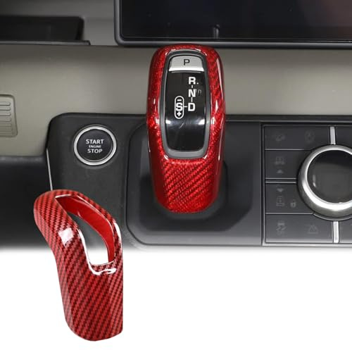 Youzzei Schaltkopf-Abdeckung, Karbonfaser-Stil, Auto-Schaltknauf-Abdeckung für Land Rover Range Rover Sport 2014–2017, Jaguar E Pace 2018–2019, ABS-Kunststoff, Range Rover, Sport-Schaltknauf-Abdeckung
