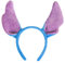 Yezmo Serre-tête avec oreilles bleues en peluche douce - Accessoire de cheveux pour fans - Pour Halloween, fête et cosplay - Bleu et violet