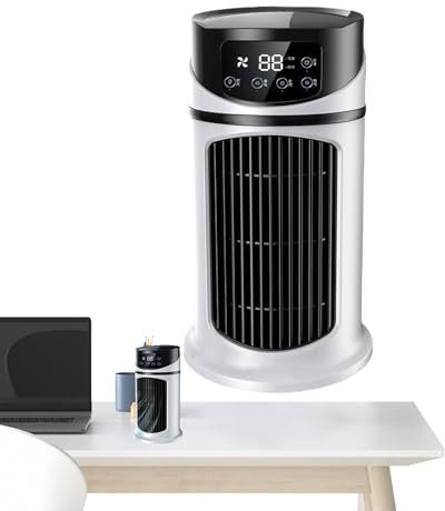Portable AC Fan, Cooler Fan Portable Air Conditioners, Personal Evaporative Space Cooler with Timer, Quiet Humidifier for Travel Accessories Office Home Apartment