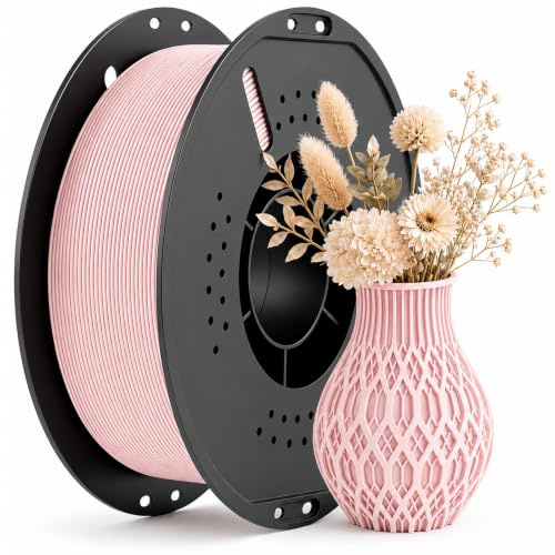 VEOEOV Matte PLA 3D Printer Filament 1.75mm Pink 1KG | Strong Toughness, Better Flow, AMS/AMS Lite Ready for Most FDM 3D Printers