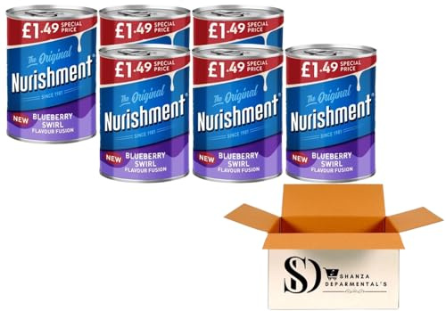 Nurishment The Original High Protein Milk Drink – Blueberry Swirl Flavour Fusion 400g (Pack of 6)