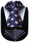 HISDERN Cravate Homme à Pois Ensemble Cravate et Mouchoir Extra Longue pour Mariage Fête Cravates avec Pochette Set (Rose et Bleu Marine)