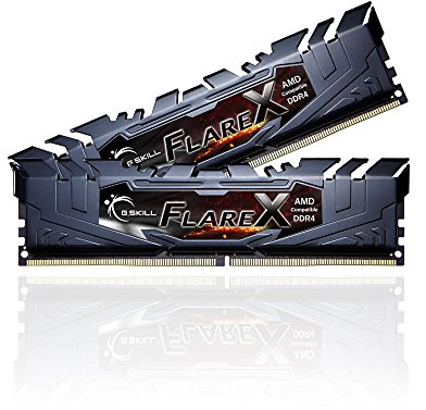 G.SKILL F4-2400C16D-16GFX 16 GB (8 GB x 2) Flare X Series DDR4 2400 MHz PC4-19200 CL16 Dual Channel Memory Kit - Black