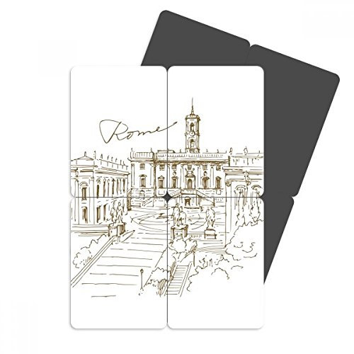 Fontana Di Trevi Rom Fontana Landmark Kühlschrank Magnet Puzzle Home Aufkleber Magnetische Aufkleber (Set von 4)