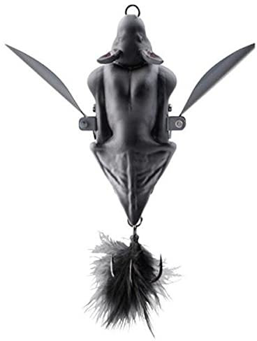 Savage Gear 3D Bat - Fledermaus Wobbler zum Spinnfischen auf Hecht & Barsch, Topwater Bait, Oberflächenköder, Hechtköder, Farbe:Grey, Länge/Gewicht:10cm - 28g
