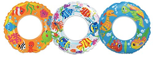 Intex 59242EP 24 Transparent Swim Ring Assorted Colors