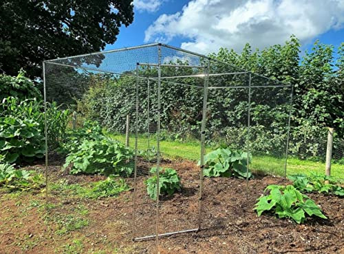 Walk in Fruit or Vegetable Cage Kit Includes Door H2 x W2 x L6 Black Soft Butterfly Netting, Pegs and Clips