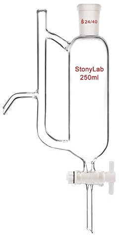 stonylab Separatore Ricevitore per Acqua e Olio con Giunto 24/40, Water Oil Receiver Separator da Laboratorio Fornitura Laboratorio, 250 ml