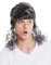 WIG ME UP - 60893-P103-P68 Perücke Damen Herren Fasching Karneval lockige Vokuhila Mullet Proll Schlagersänger Filmstar Schwarz Grau