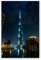 Postereck - 2517 - Burj Khalifa, Wolkenkratzer Dubai Gebäude Nacht - Wandposter Fotoposter Bilder Wandbild Wandbilder - Poster - DIN A4-21,0 cm x 29,7 cm