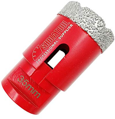 SHDIATOOL Broca de Diamante 35MM Vacío Soldadura para Perforación en Seco Porcelana Azulejo Granito Mármol M14