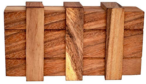 Secret Box Double, geheime Geschenkbox mit Zwei Tricks Diese zu öffnen, Geldsafe, Knobelholz Geschenk Trick Box, Money Safe, Geldbox, Ring Box, Knobelkiste, Trick Spiel,
