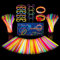 Trimming Shop 224 Stuck Knicklichter Party Set für Kinder, Leuchtstäbe mit 114 Verbinder Stellen Leuchtende Neon Stirnband, Schutzbrille, Armbänder, Halloween mitgebsel Kinders & Festival Zubehör