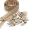 5# Beige Reißverschlüsse von der Rolle 10 Yard mit 25 Stück Schieber Reißverschluss für DIY Schneider Nähen, Tasche, Gepäck, Kleid, Sofakissen, Kissen Leekayer (beige)