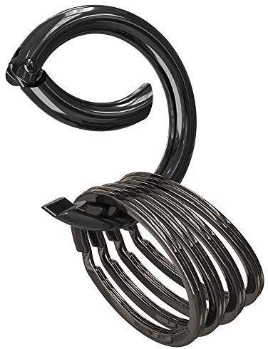 Silipac Schlüsselanhänger Set, Kreiskarabiner, O-Ring-Set, universelle Größe, rund, starke Schlüsselanhänger (Pistole), groß, Zink